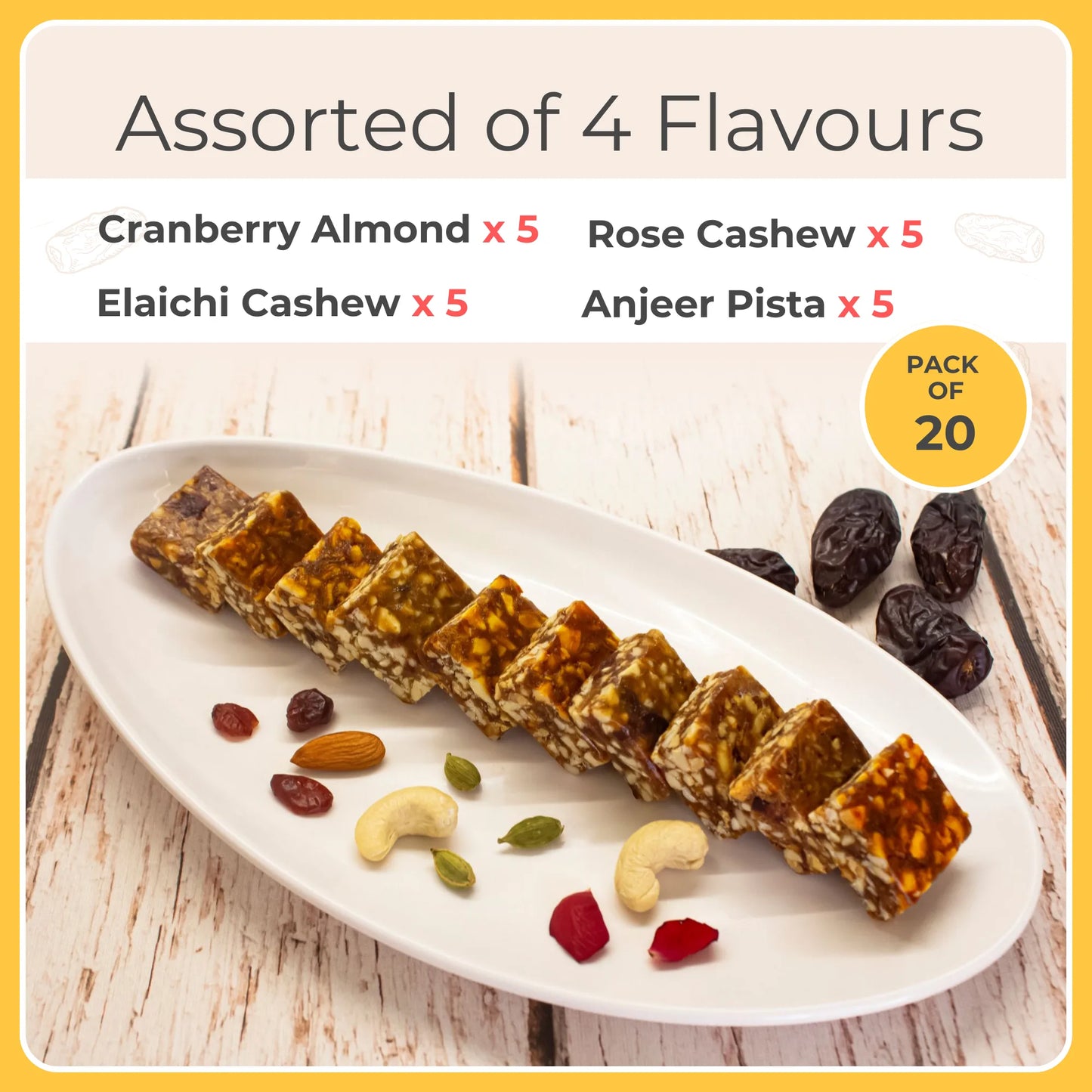 Uphaaram – Premium Gifting Box of 20 Dry Fruit Bites