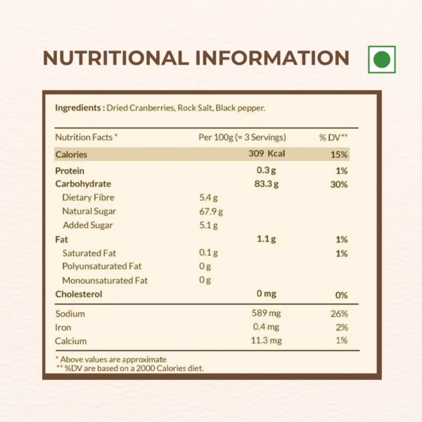 CHATPATA CRANBERRY | SWEET & SALTY Healthy Snack for Kids and Adults | Immunity Booster & Rich in Antioxidants - Image 3