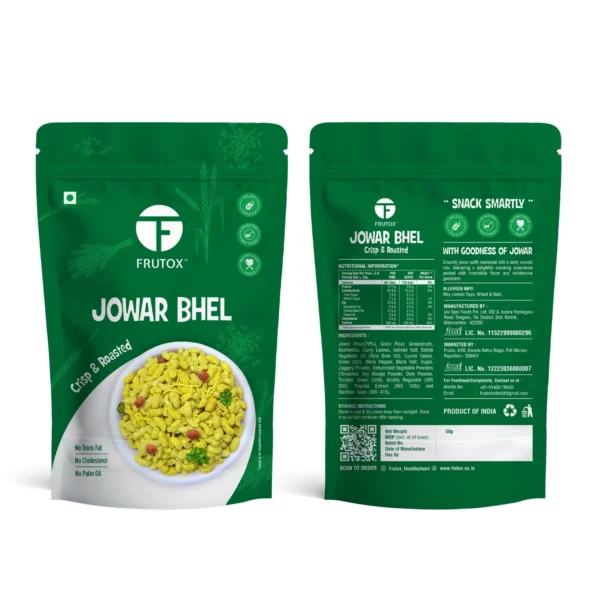 JOWAR BHEL | Roasted | Not Fried | No Maida | No Palm Oil | No Trans Fat | No Cholesterol - Image 2