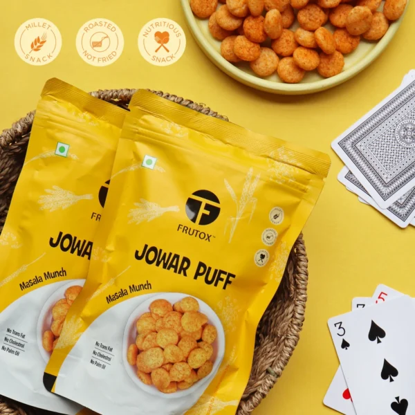 JOWAR PUFF | Roasted | Not Fried | No Maida | No Palm Oil | No Transfat | Millet Snack